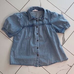 Jane + Delancey Light Blue Denim Top